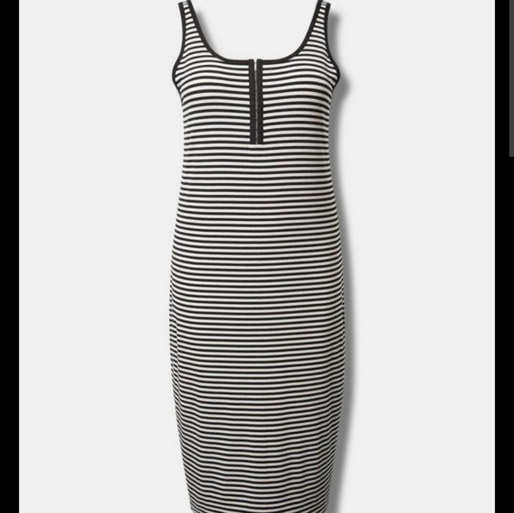 torrid Supersoft Ribbed Hook eye Tank Midi Dress NWT